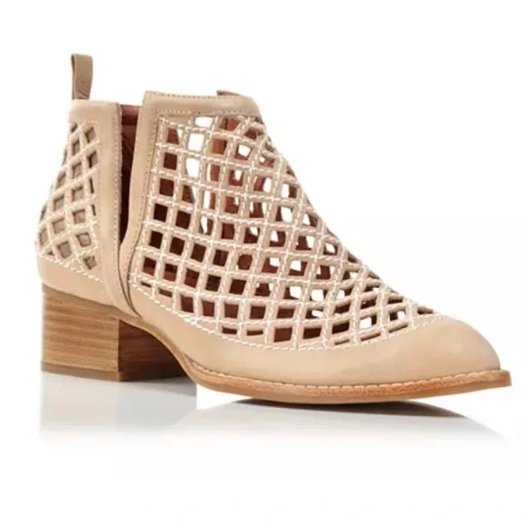 Jeffrey Campbell Taggart Open Weave Ankle Boots 7 - Picture 1 of 5